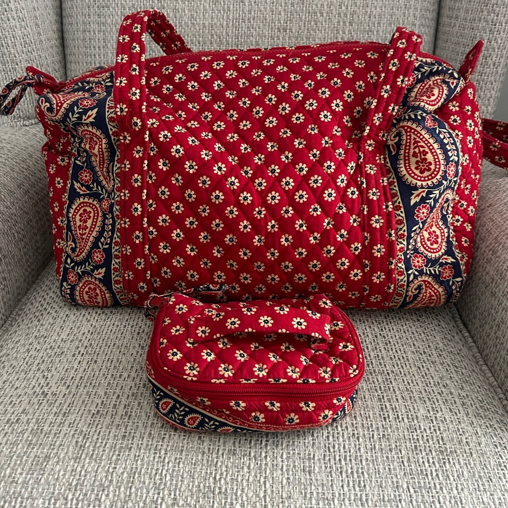 Vera Bradley Americana Paisley small duffel and jewelry holder
